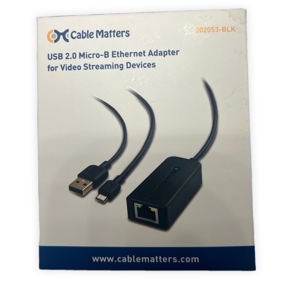 NWT Cable Matters Micro USB to Ethernet Adapter